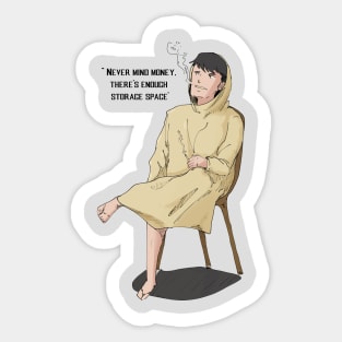 Man with raincoat Sticker